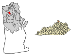 Kenton County Kentucky Incorporated and Unincorporated areas Lakeside Park Highlighted 2143606
